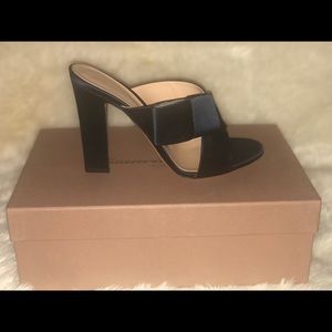 Gianvito Rossi Satin Bow Mules